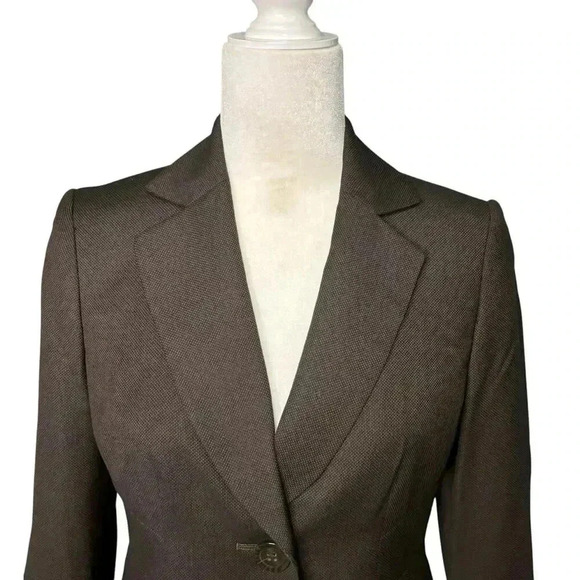 Nine West Brown Blazer Size 4P - Picture 4 of 6